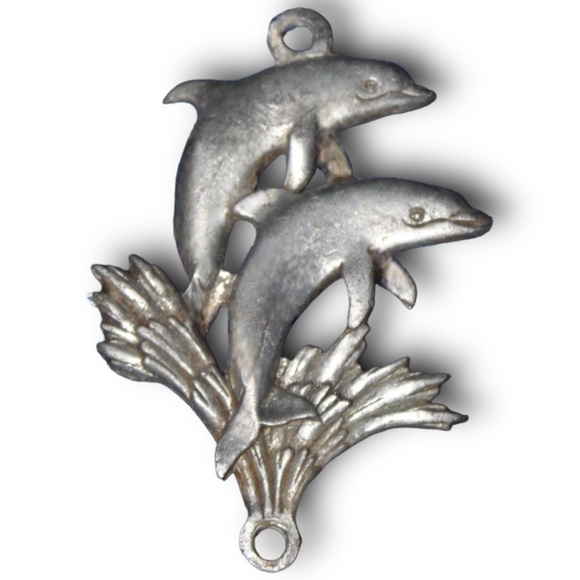 Wind Chimes Sterling Silver Dolphin Shape Home Ornament Outdoor Yard Decor US - Picture 1 of 4